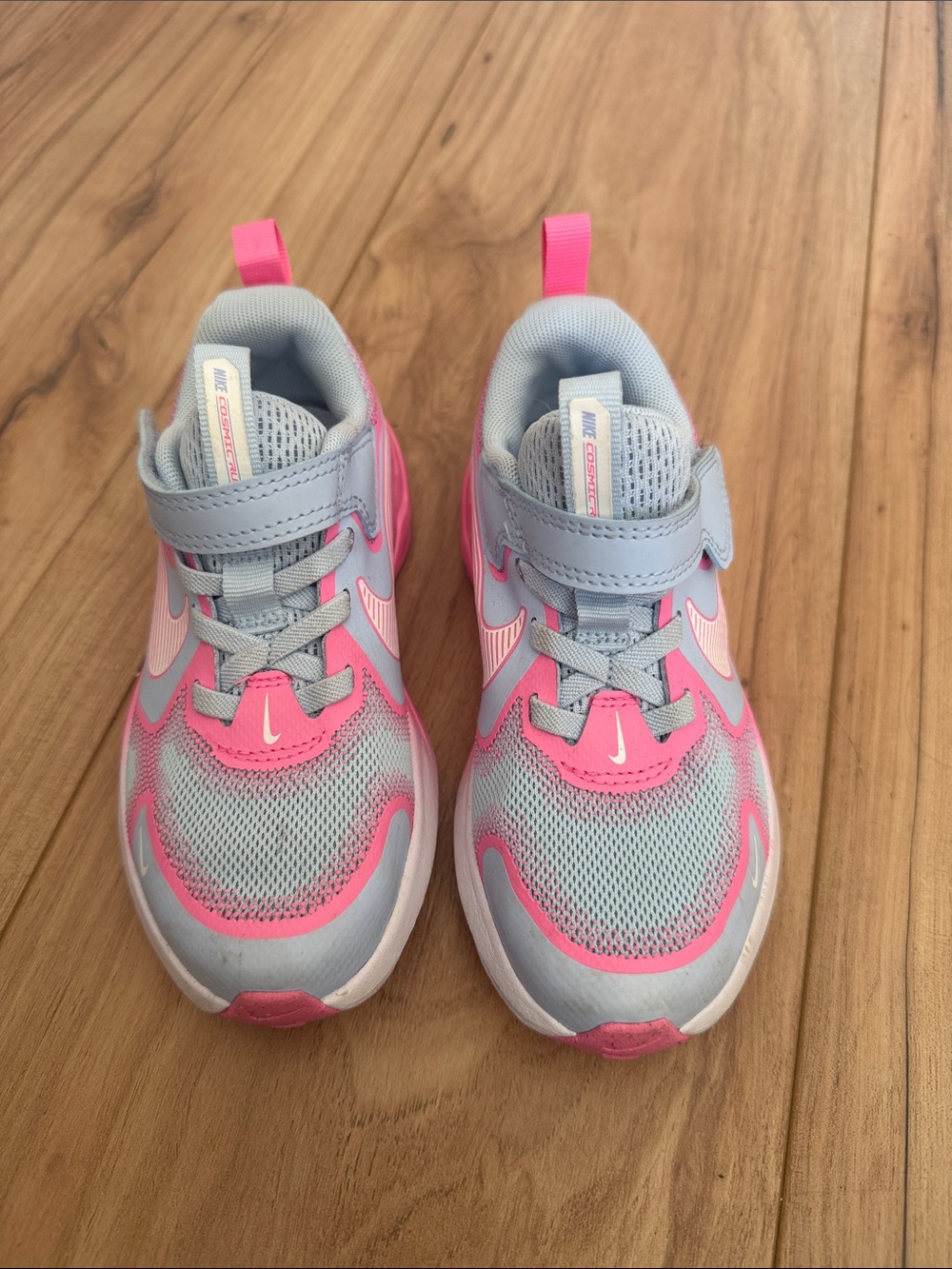 Nike Kids Light Blue and Pink Athletic Sneakers
